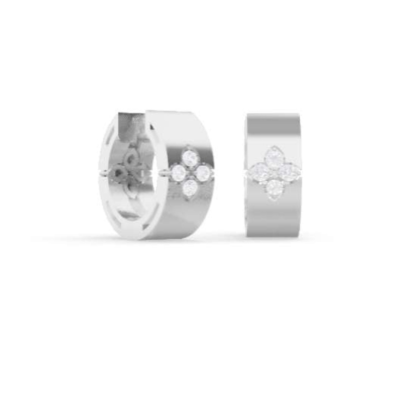 Roberto Coin Love In Verona Diamond Accent Hoop Earrings