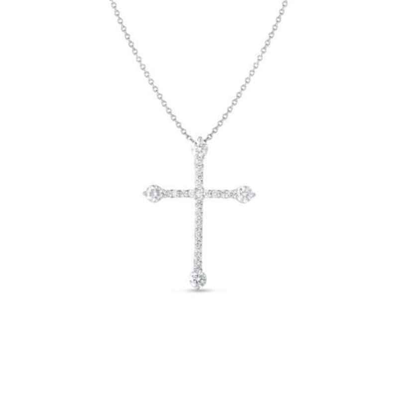 ROBERTO COIN TINY TREASURE ENDS CROSS MEDIUM NECKLACE