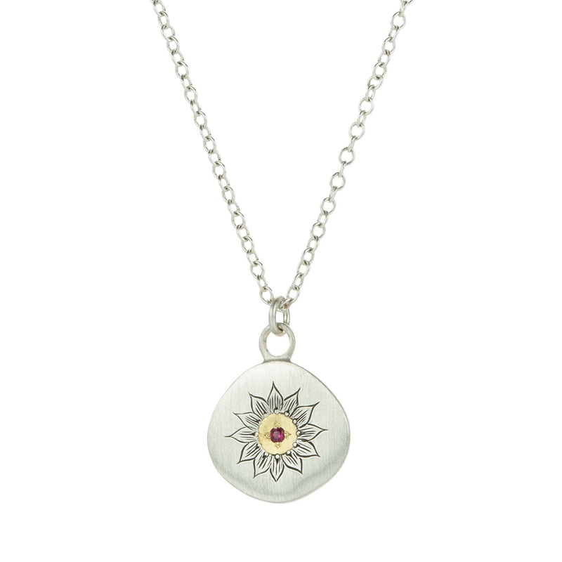 Ruby Soleil Pendant Necklace