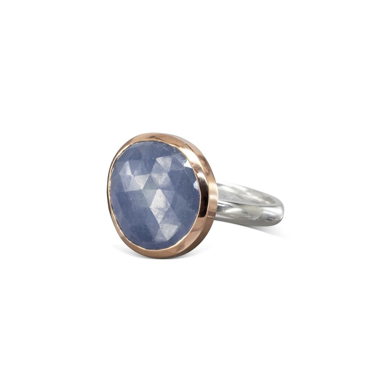 Sapphire Mirror Cut Dress Ring