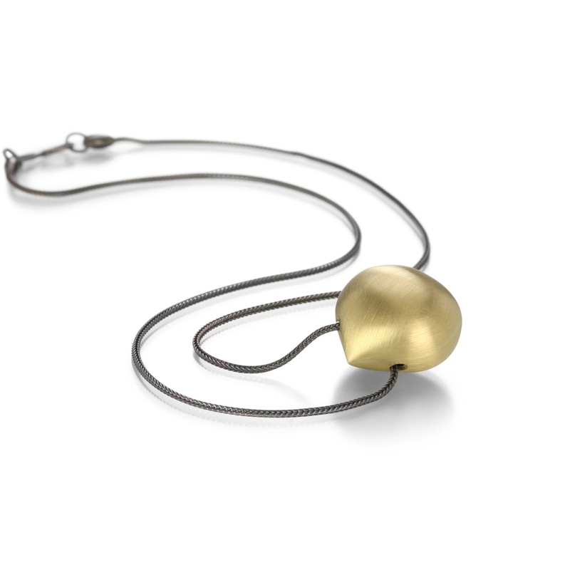 18k Yellow Gold Hazelnut Pendant Necklace