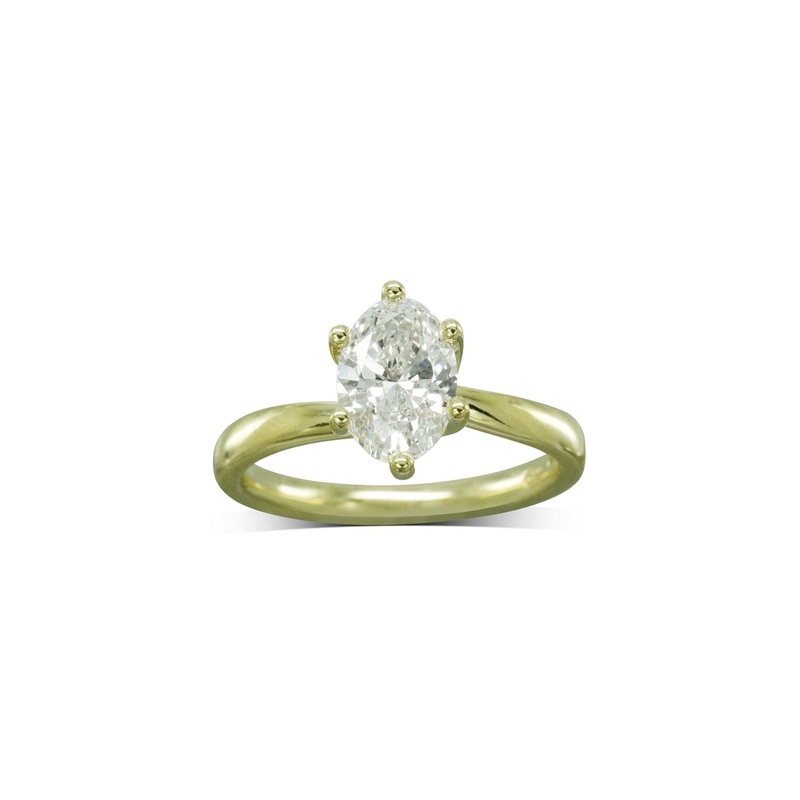 Twist Oval Diamond Engagement Ring