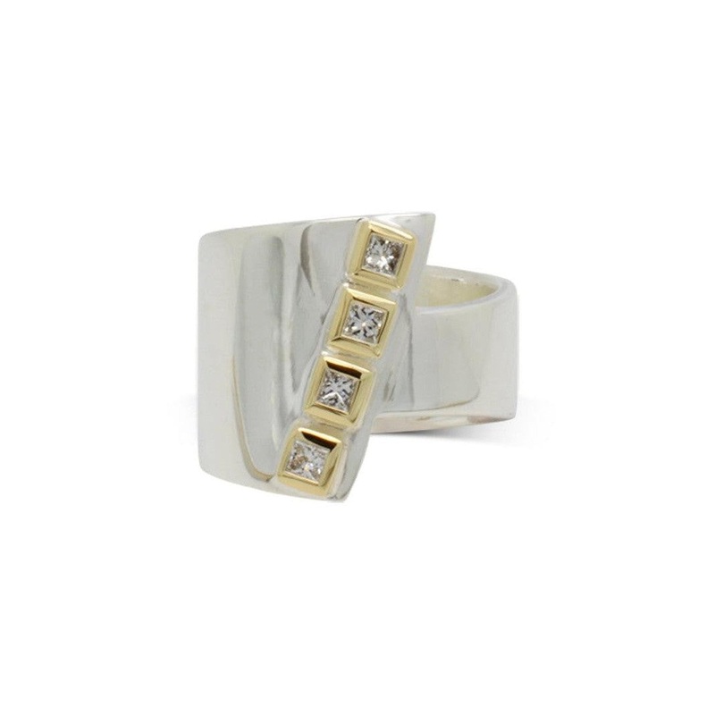 Wrap Princess Cut Diamond Dress Ring