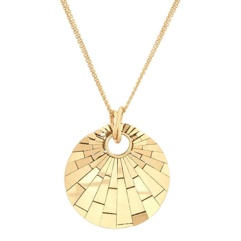 14K GOLD DISC NECKLACE