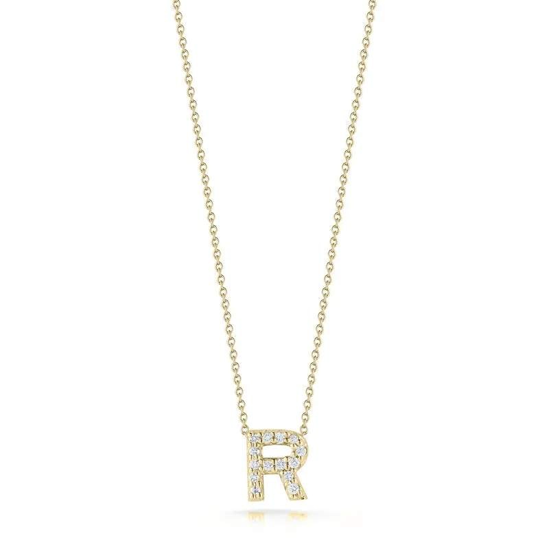 18kt Gold Roberto Coin Love Letter R Necklace