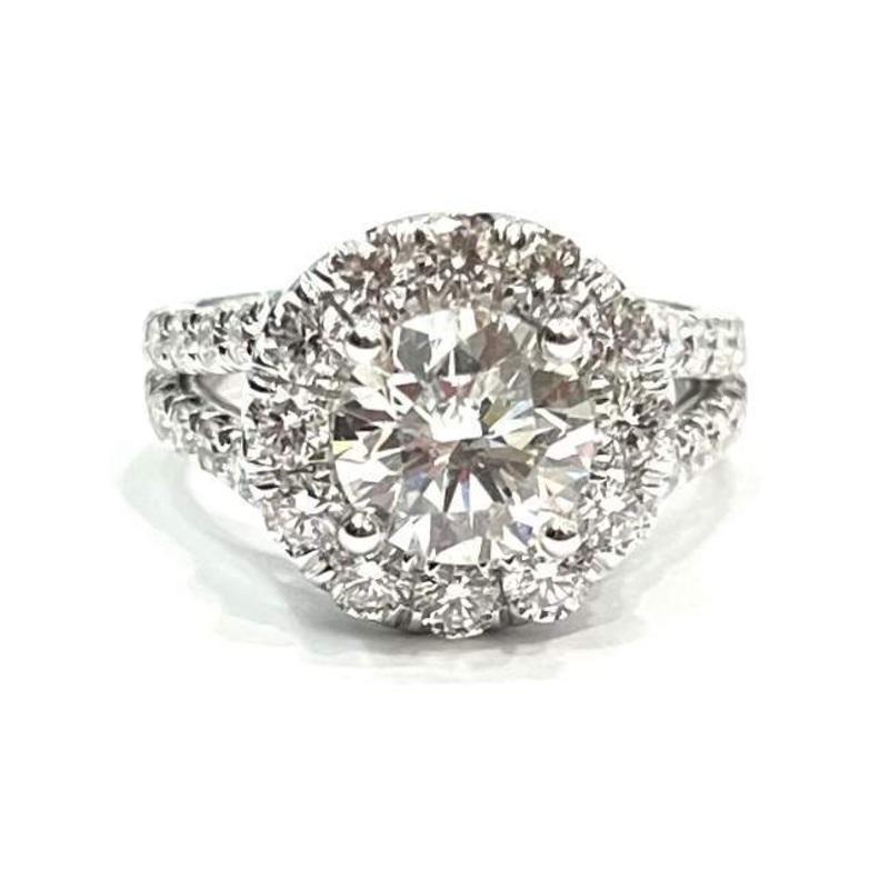 2.08ct Diamond in 14K halo mounting