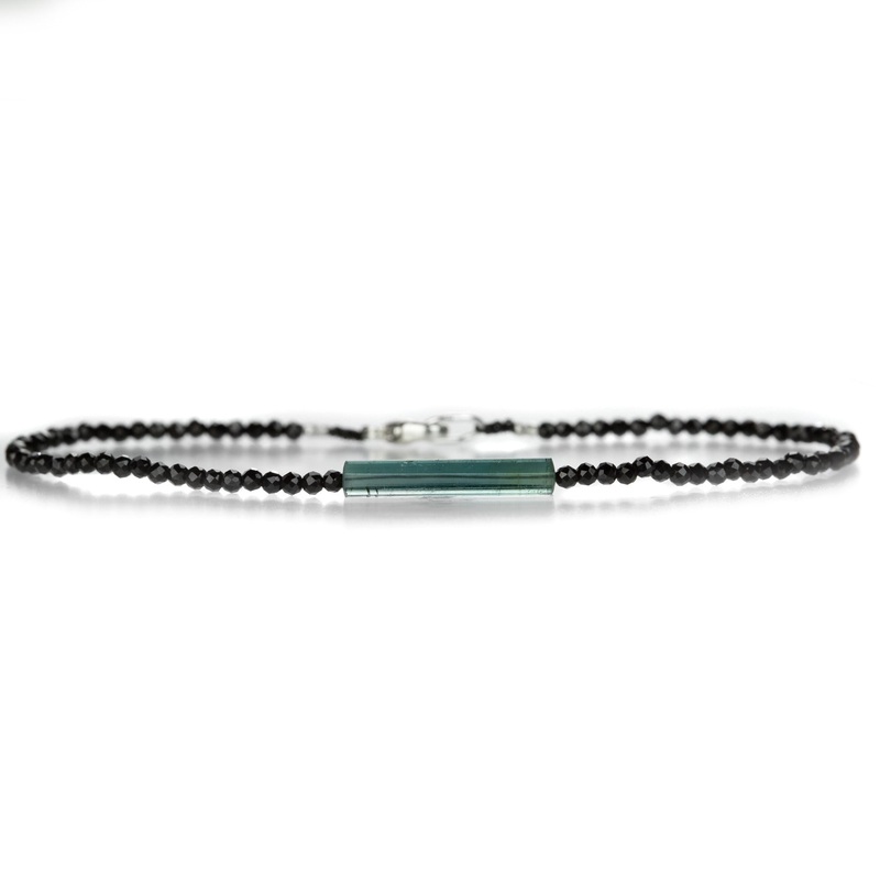 Black Spinel and Green Tourmaline Bracelet