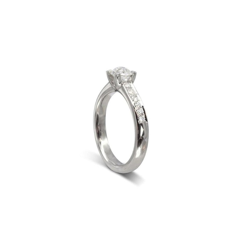 Diamond Shoulder Engagement Ring