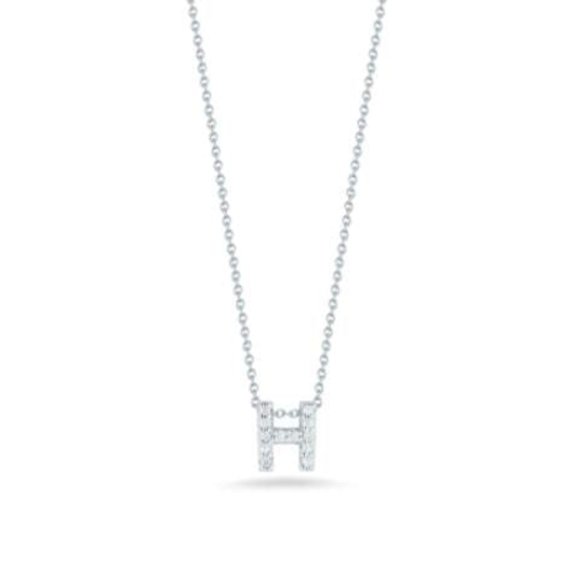 Roberto Coin 18K Love Letter ‘H’ Necklace