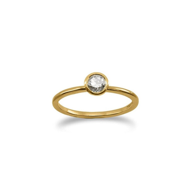 Simple Diamond Stacking Ring