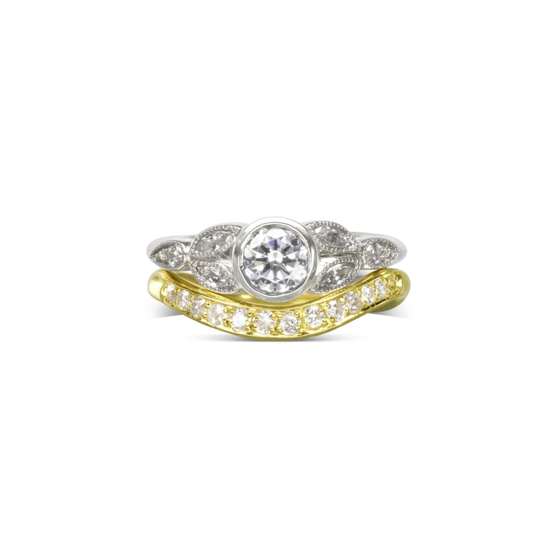 Vintage Round Diamond Engagement Ring