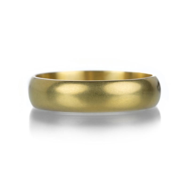 18k Gold Half Round Band