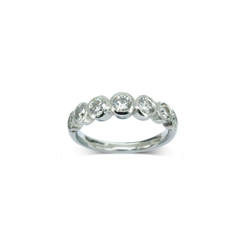 Bubbles Diamond Half Eternity Ring