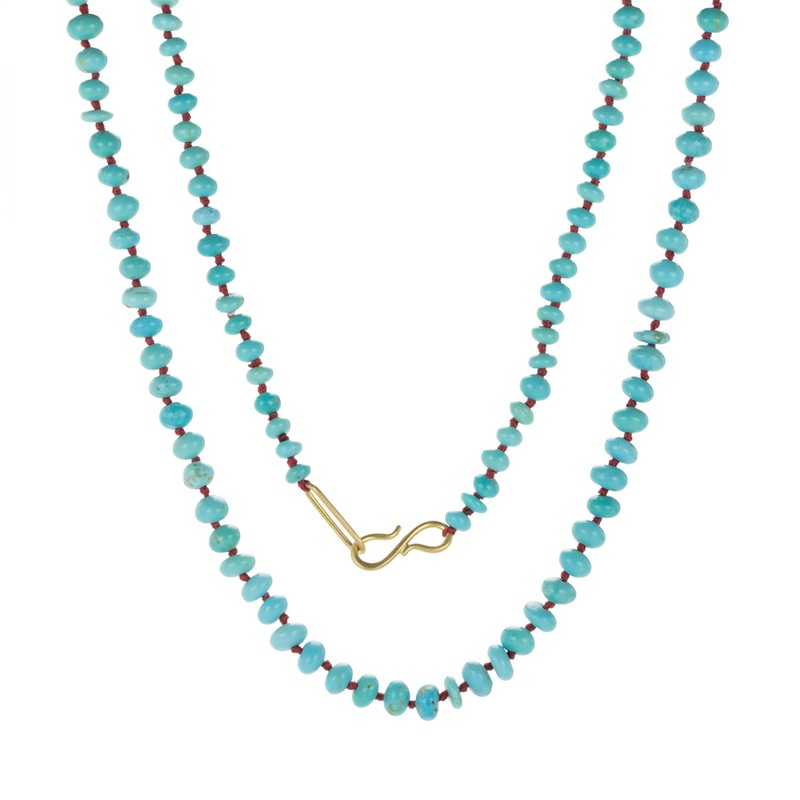 Kingman Turquoise Beaded Necklace