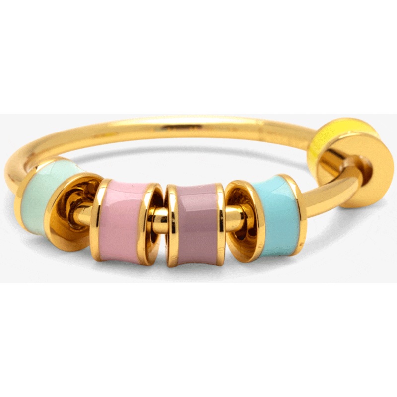 Mental Health Pastel Enamel Bead Fidget Ring