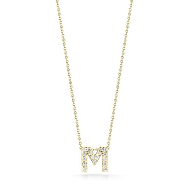 Roberto Coin 18k Love Letter ‘M’ necklace