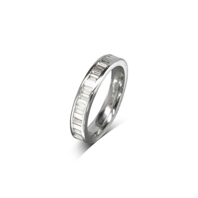 Baguette Diamond Platinum Eternity Ring (4mm)