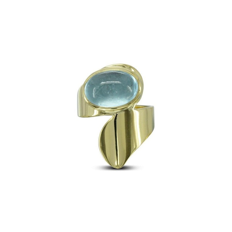 Bespoke Wrap Aquamarine 9ct Gold Dress Ring