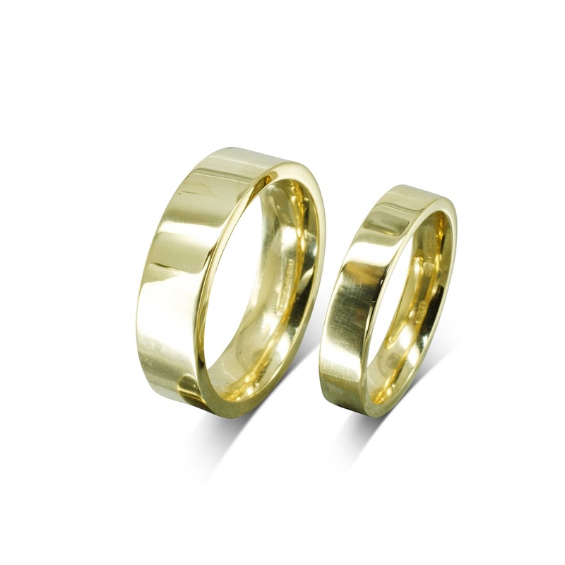 Flat Wedding Rings