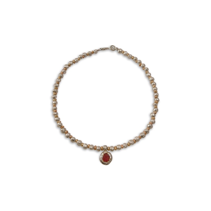 Bespoke Rough Ruby Nugget Necklace with Pendant