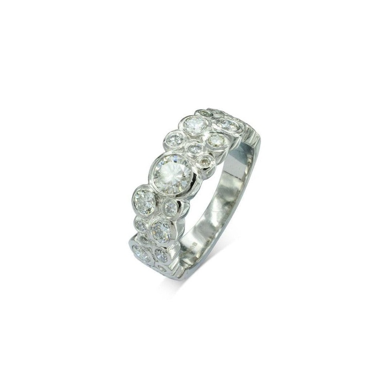 Bubbles Contemporary Diamond Eternity Ring