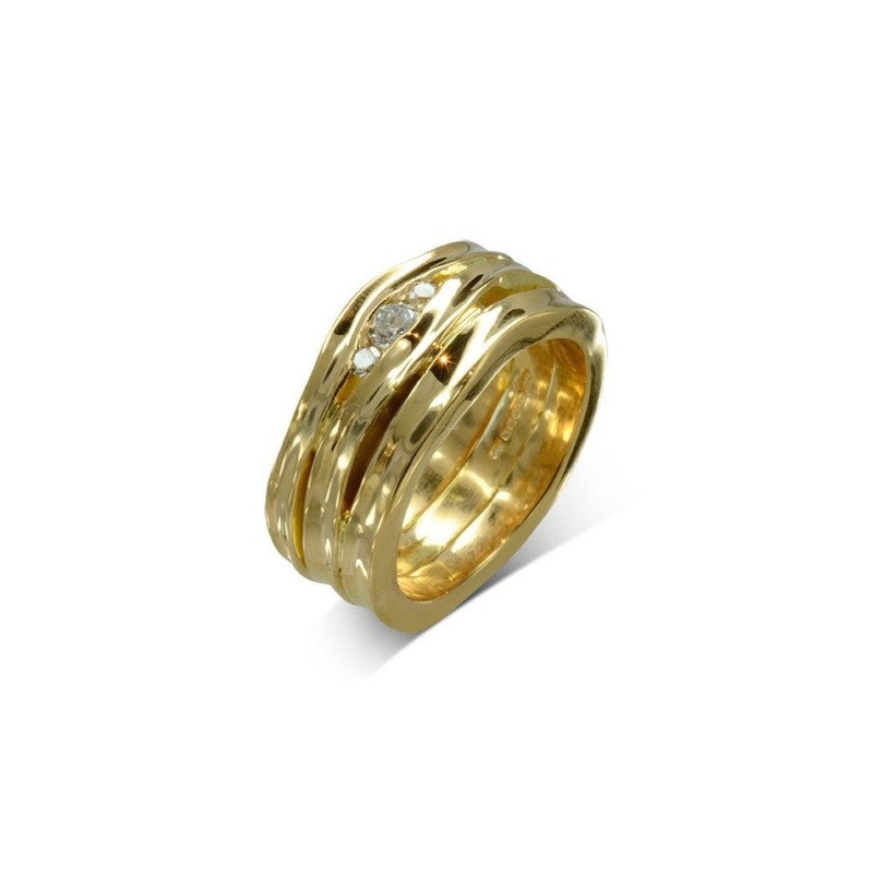 Trap 18ct Yellow Gold Diamond Engagement and Wedding Band Set