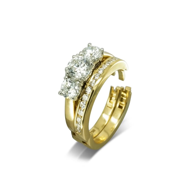 Trilogy Diamond Hinged Engagement Ring