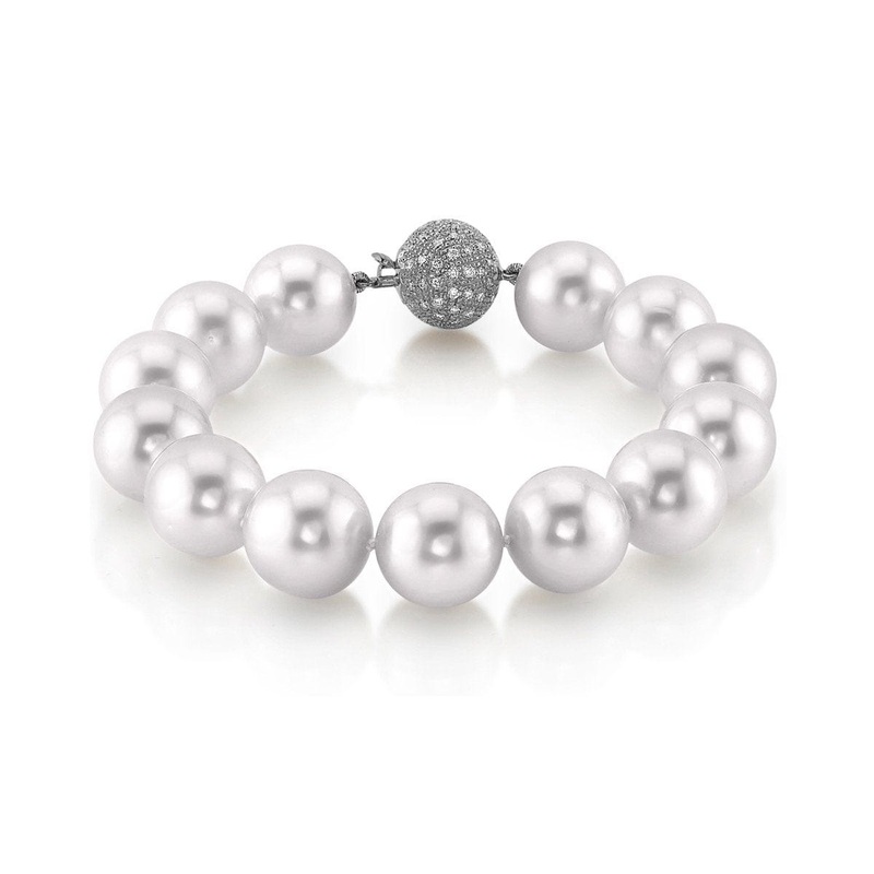 White South Sea White Pearl Bracelet, 12.0-13.0mm – AAAA Quality