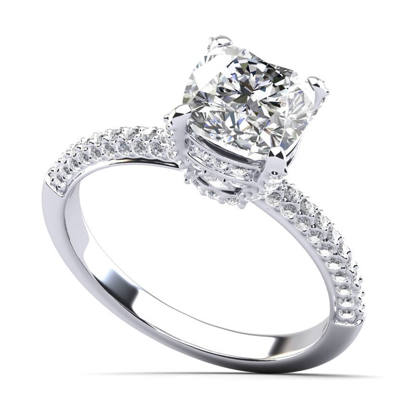 Luxury Lab-Grown Diamond Engagement Ring with 3.58 ct. (3.00 ct. center diamond)