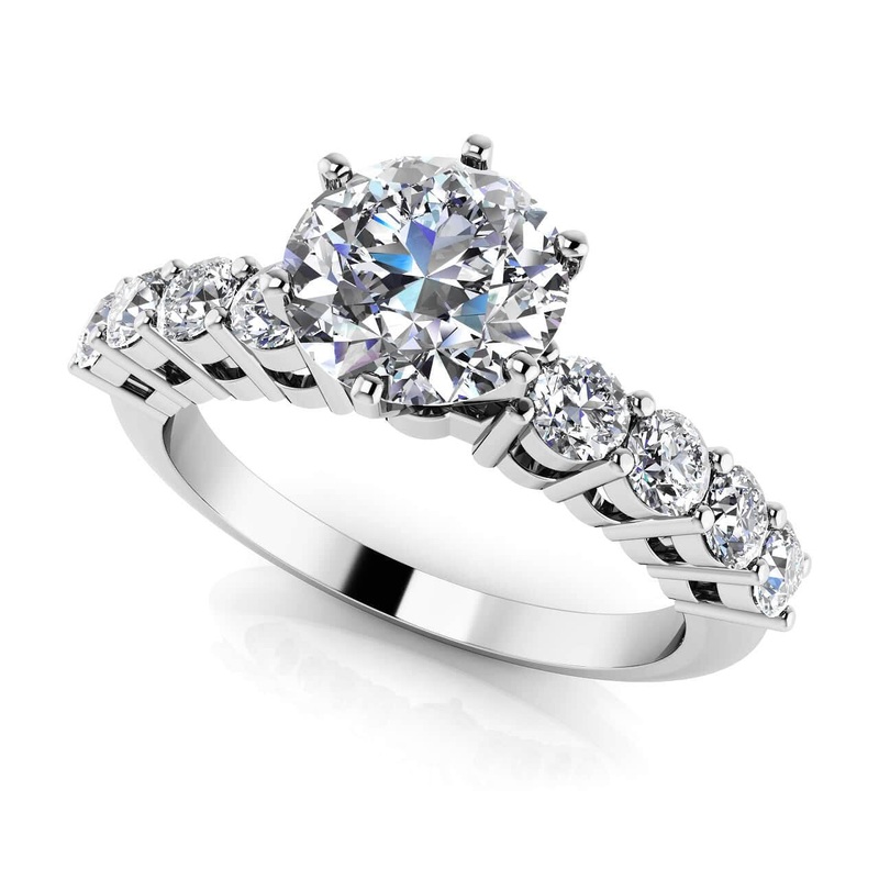 True Romance Lab-Grown Diamond Engagement Ring with 0.98 ct. (0.50 ct. center diamond)