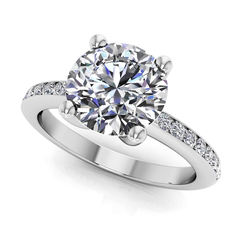 A Dream Come True Engagement Diamond Ring Lab-Grown Diamond  with 0.96 ct. (0.75 ct. center diamond)