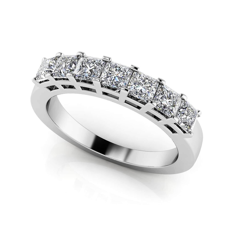 Brilliant Cut Dazzling Lab-Grown Diamond Anniversary Ring with 0.50 ct.(finished) 2.3mm