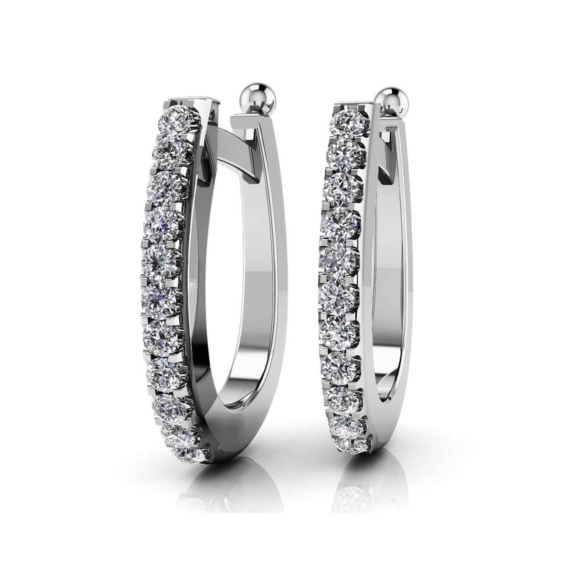 Classic Lab-Grown Diamond Hoop Earrings with 0.27 ct.(finished) 1.5mm