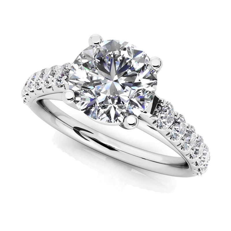 Classic Sparkle Lab-Grown Diamond Engagement Ring with 0.96 ct. (0.50 ct. center diamond)