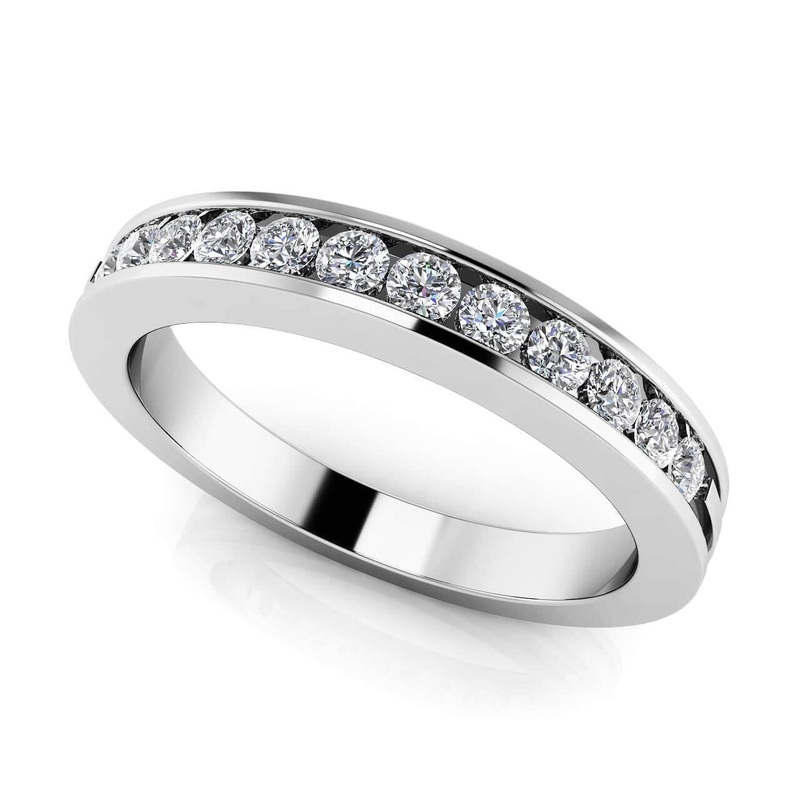 Diamond Channel Band In Diamond  with 0.26 ct.(finished) 1.7mm