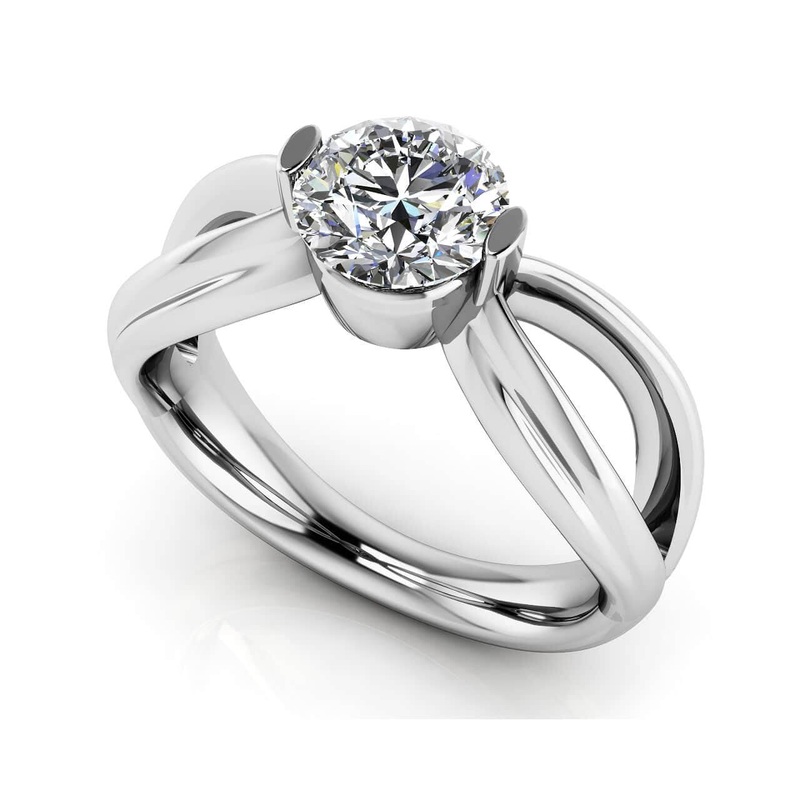 Endless Love Comfort Fit Lab-Grown Diamond Solitaire Ring with 0.50 ct.(finished) 5mm