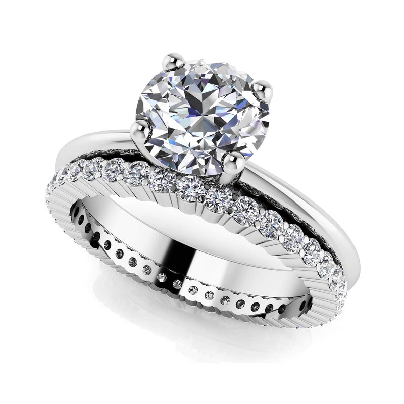Eternal Light Round Solitaire Lab-Grown Diamond Bridal Set with 0.77 ct. (0.25 ct. center diamond)