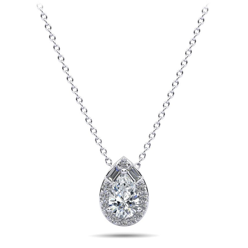 Pear Shape Diamond Dreams Necklace Lab-Grown Diamond with 0.31 ct.(finished)