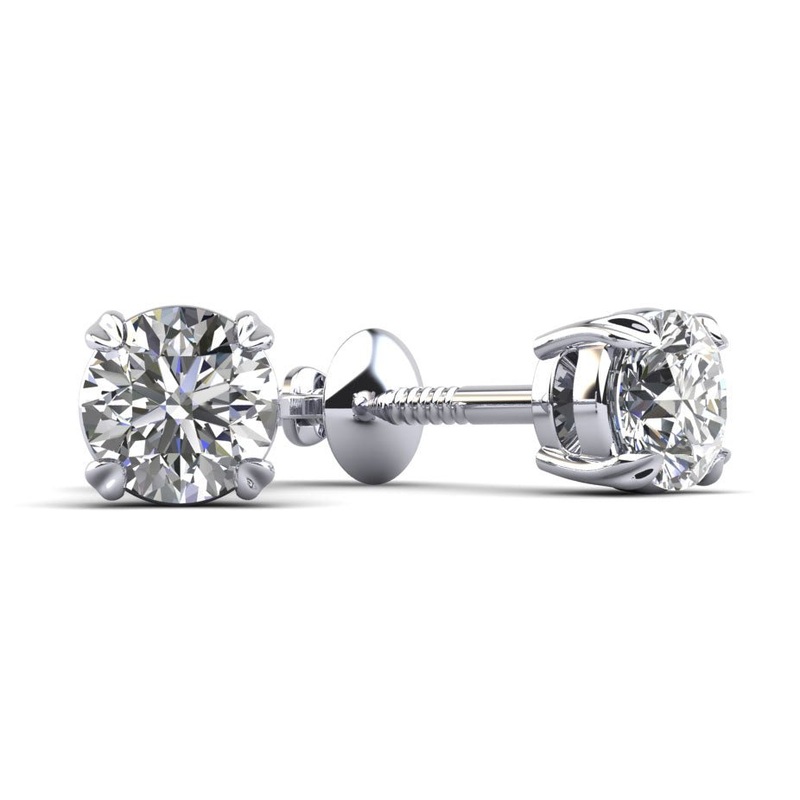 Unsurpassed Elegance Lab-Grown Diamond Stud Earrings with 1.00 ct.(finished) 5mm
