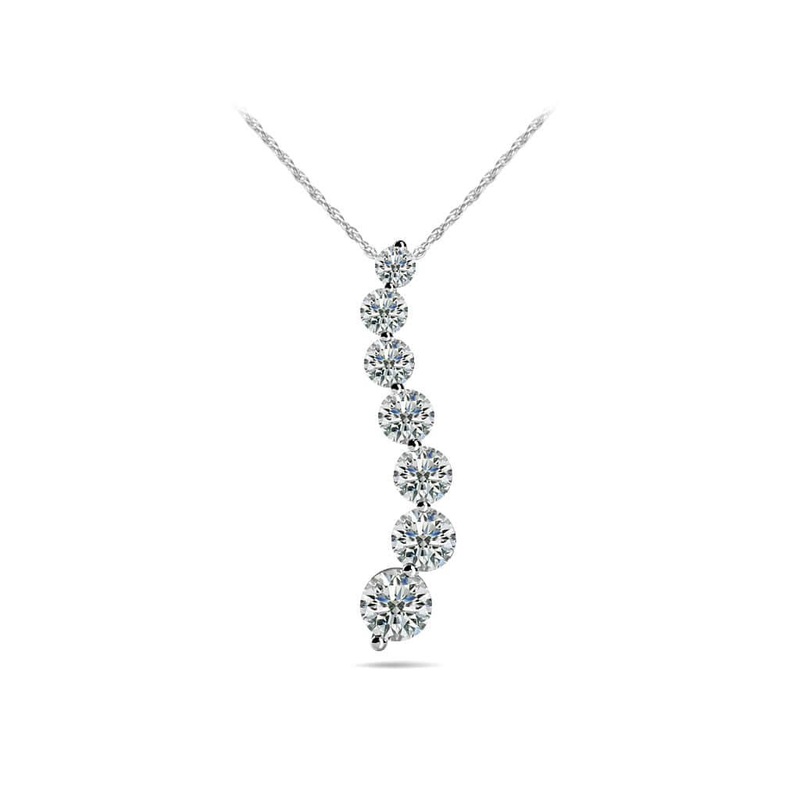 Classic Diamond Journey Necklace Lab-Grown Diamond with 0.25 ct.(finished)