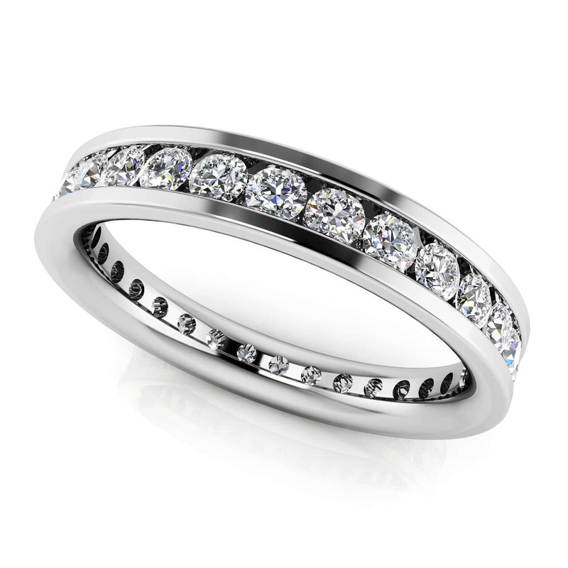 Devoted Channel Set Diamond Eternity Lab-Grown Diamond Ring with 0.60 ct.(finished) 1.5mm