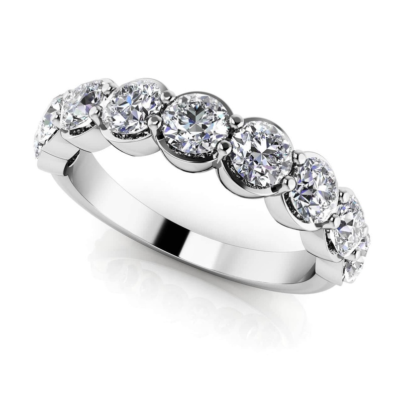 Diamond Dreams Lab-Grown Diamond Anniversary Ring with 0.95 ct.(finished) 3mm