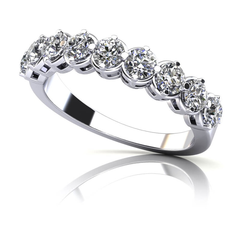 Diamond Splendor Lab-Grown Diamond Anniversary Ring with 0.60 ct.(finished) 2.5mm