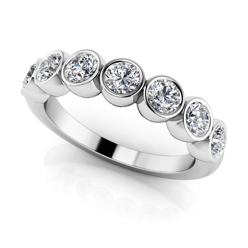 Eclipse Lab-Grown Diamond Anniversary Ring with 0.74 ct.(finished) 3mm