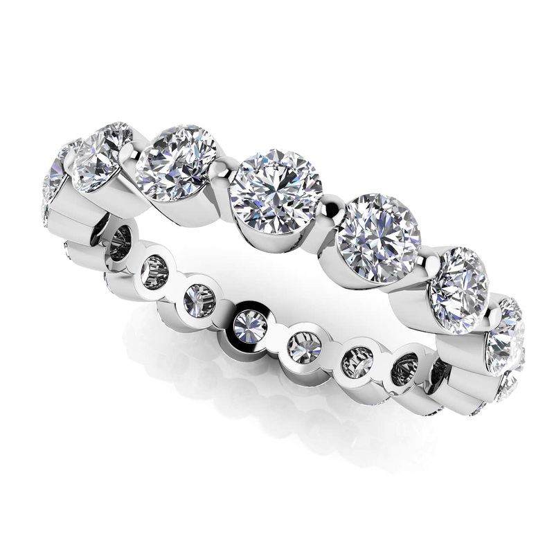La Belle Common Prong Diamond Eternity Lab-Grown Diamond Ring with 1.20 ct.(finished) 2.5mm