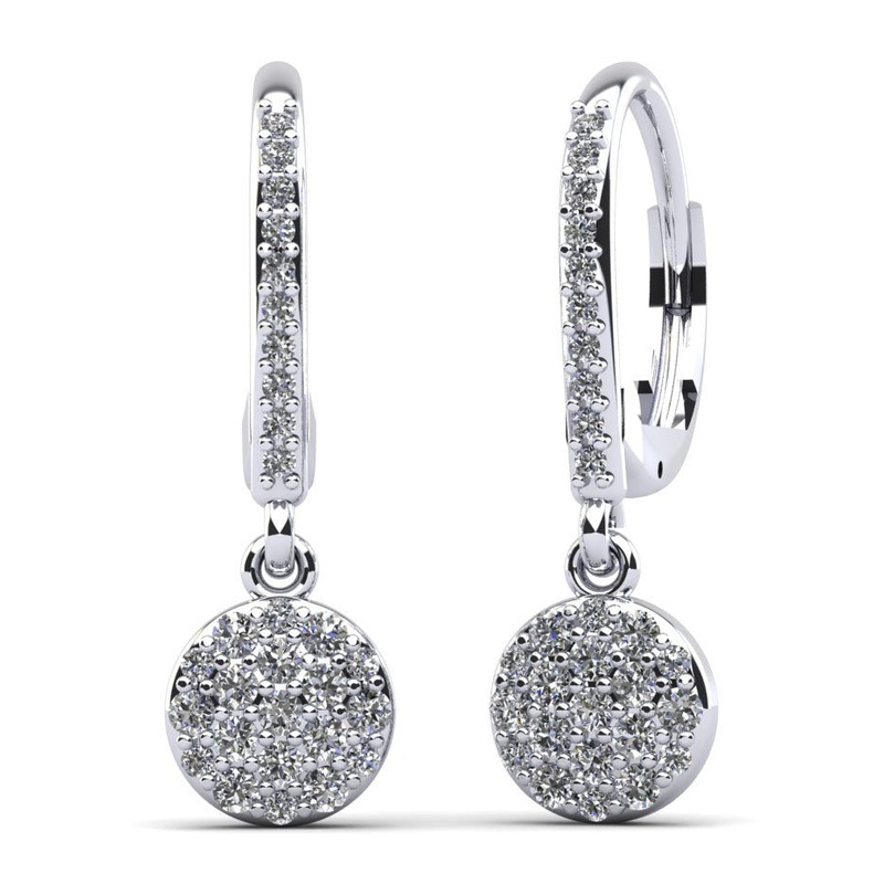 Sparkle Cluster  Lab-Grown Diamond Earrings with 0.61 ct.(finished) 1.1mm, 1.5mm