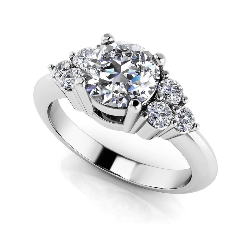 Tie The Knot Lab-Grown Diamond Engagement Ring with 0.71 ct. (0.50 ct. center diamond)