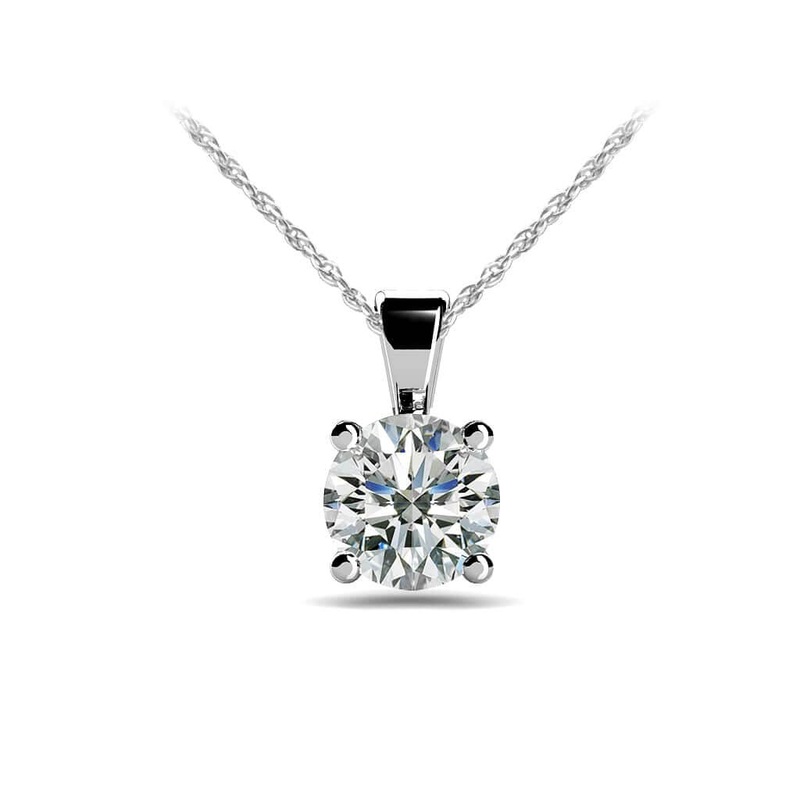 Be Mine Diamond Solitaire Lab-Grown Diamond Pendant with 0.75 ct.(finished) 5.7mm