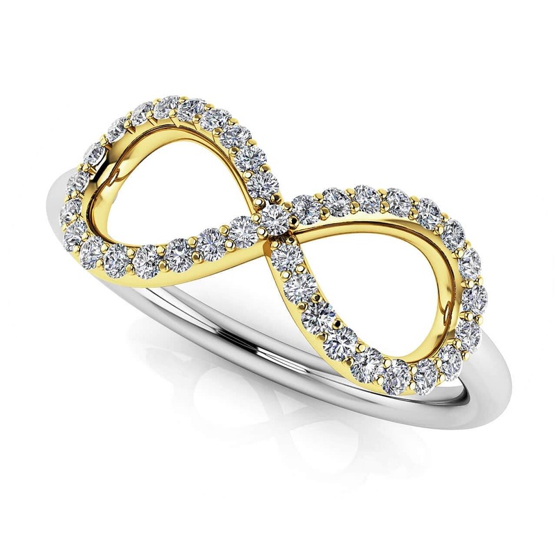 Infinite Expression Lab-Grown Diamond Ring with 0.24 ct.(finished) 1mm, 1.1mm, 1.2mm