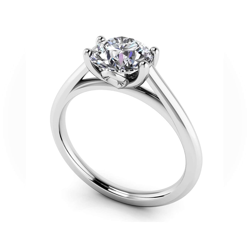 Modern Classic Round Diamond Wedding Ring Lab-Grown Diamond  with 0.50 ct. (0.50 ct. center diamond)